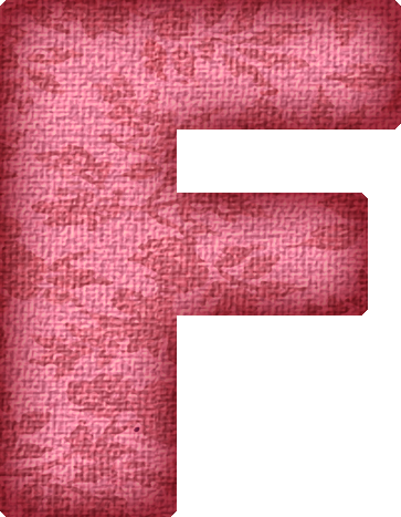 Textured Red F Letter Art PNG Image