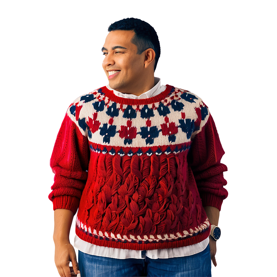 Textured Red Sweater Png 18 PNG Image