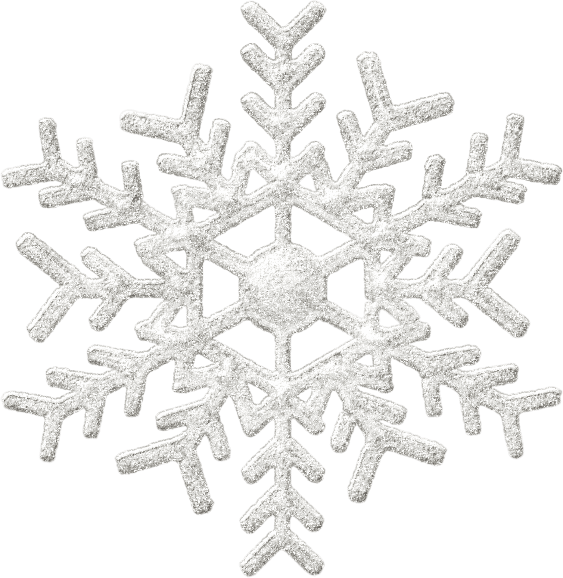 Textured Snowflake Illustration PNG Image