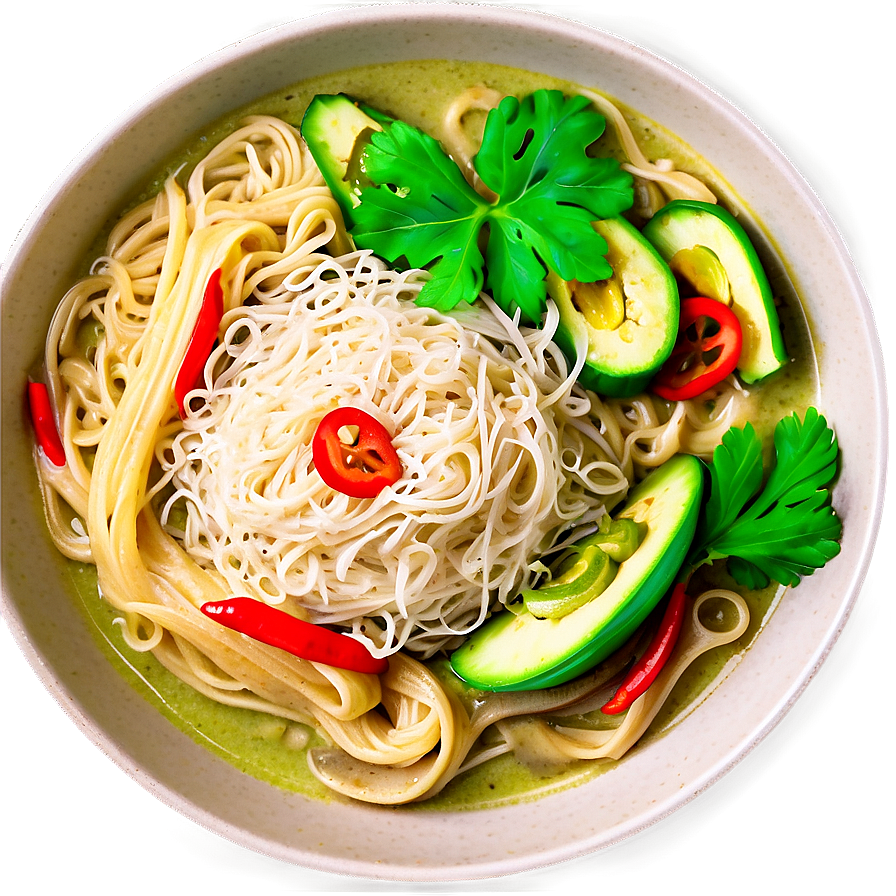 Thai Green Curry Noodles Png Yam94 PNG Image