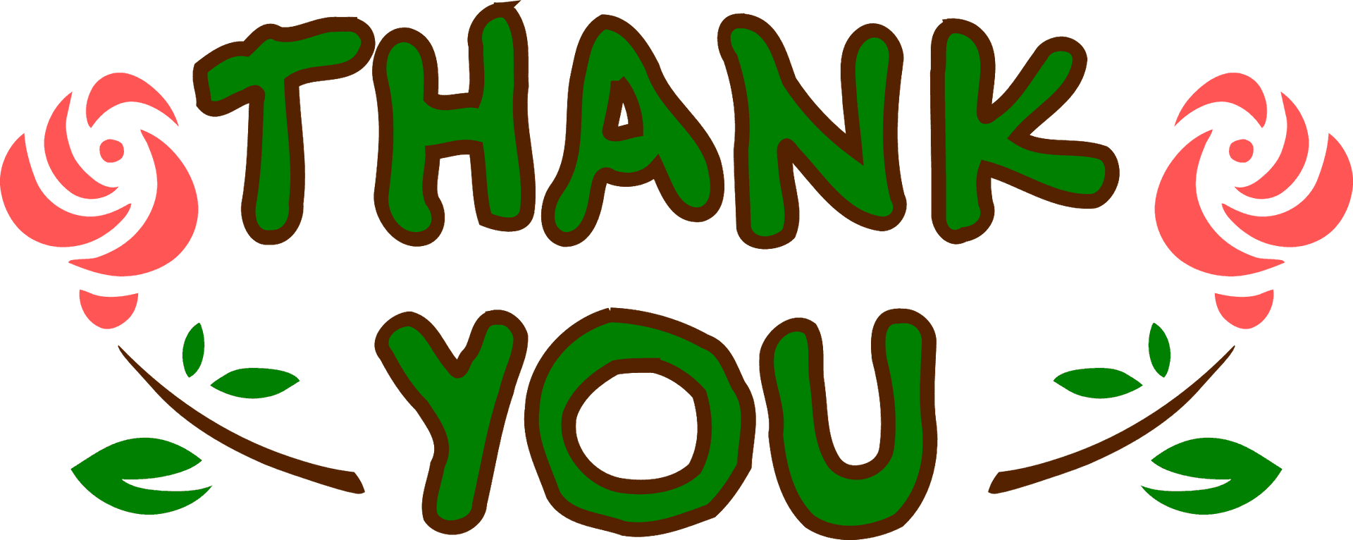 Thank You Floral Appreciation Graphic PNG Image