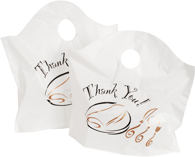 Thank You Printed Plastic Bags PNG Image