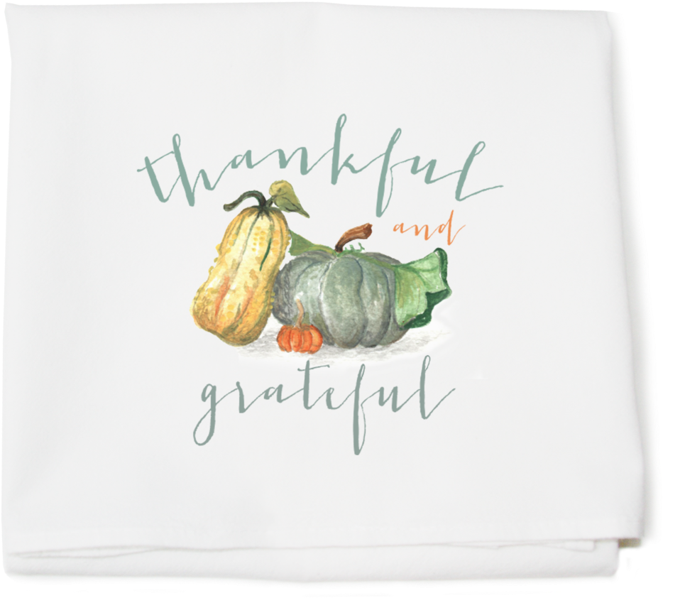 Thankful Grateful Squash Design PNG Image