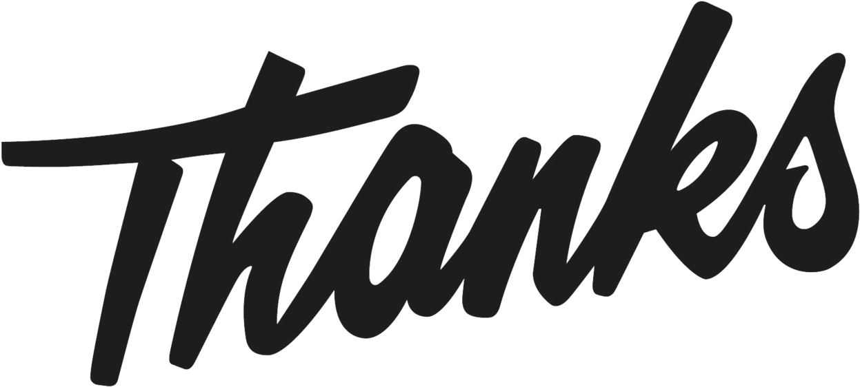 Thanks Word Art PNG Image