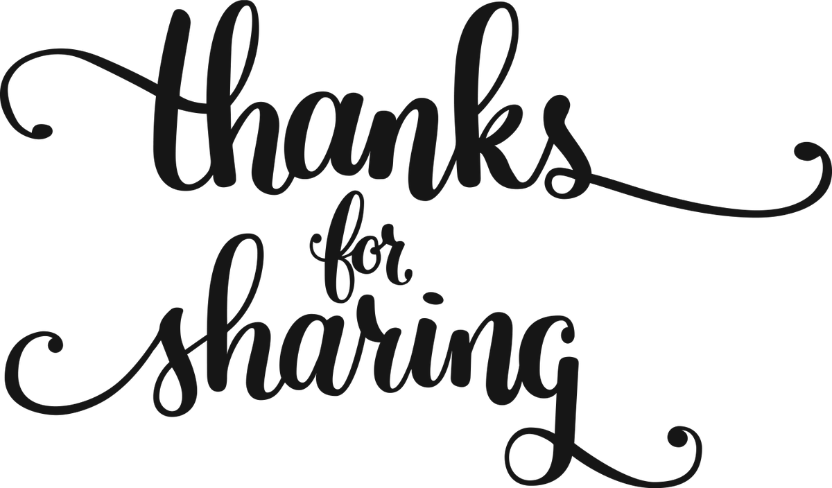 Thanksfor Sharing Calligraphy PNG Image