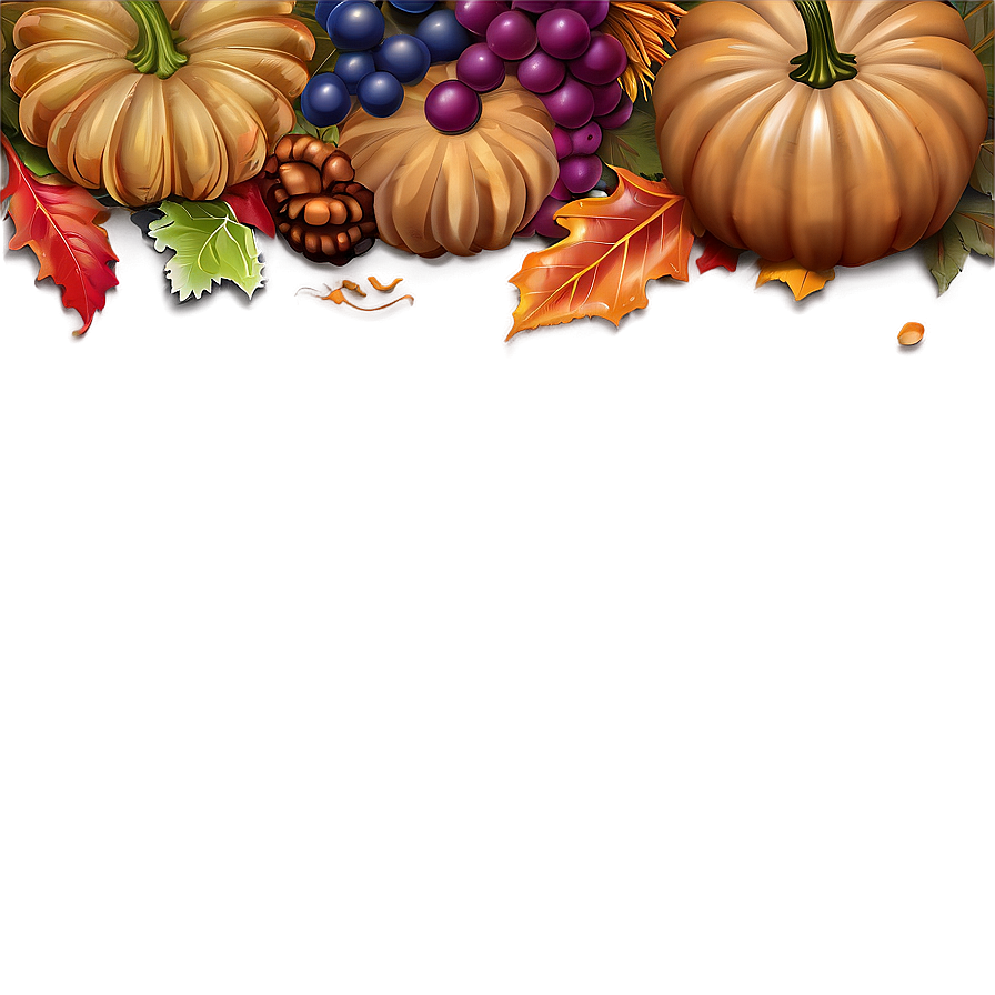 Thanksgiving Cornucopia Border Png 37 PNG Image