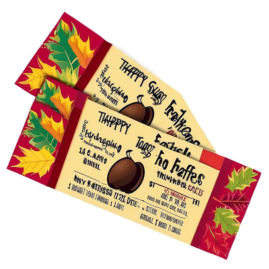 Thanksgiving Raffle Ticket Png Kwb PNG Image