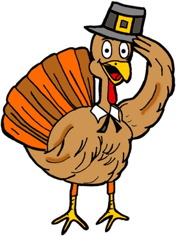 Thanksgiving Turkey Cartoon Clipart PNG Image