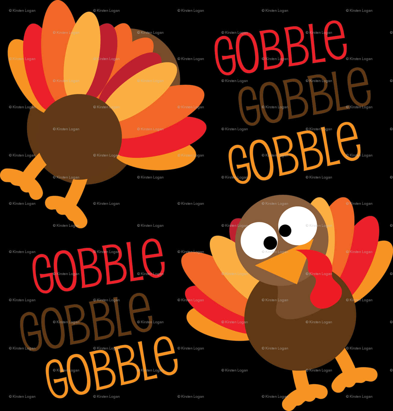 Thanksgiving Turkey Cartoon Gobble PNG Image