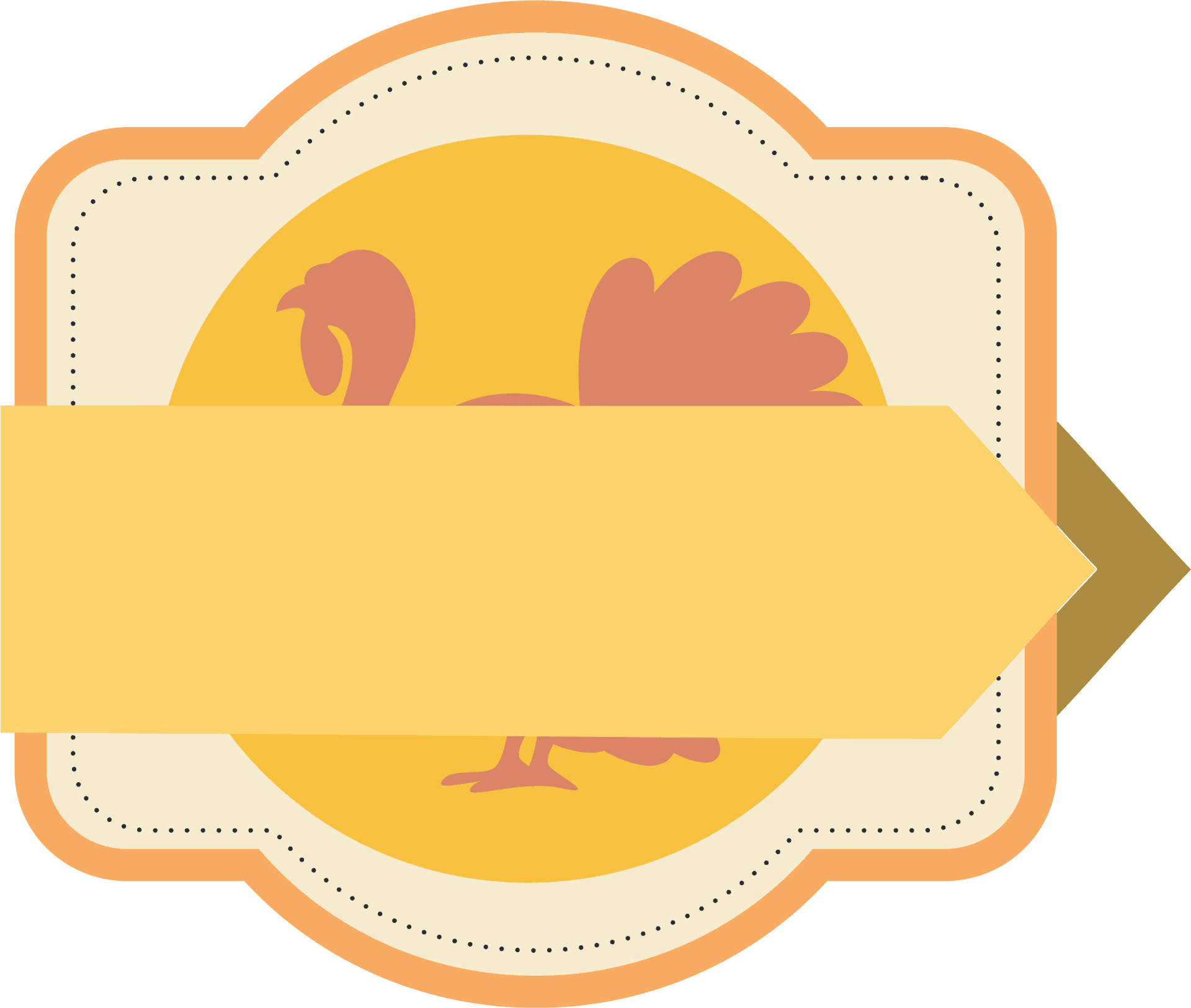 Thanksgiving Turkey Graphic Banner PNG Image