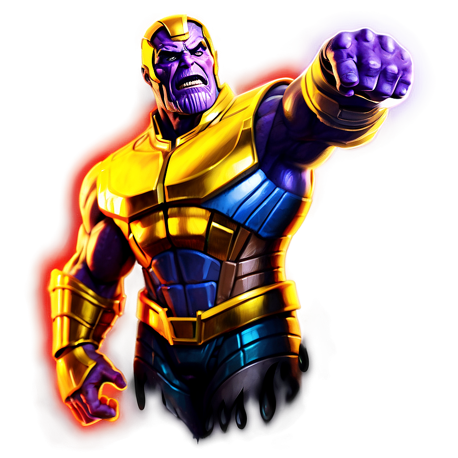 Thanos In Fire Background Png Gfe4 PNG Image