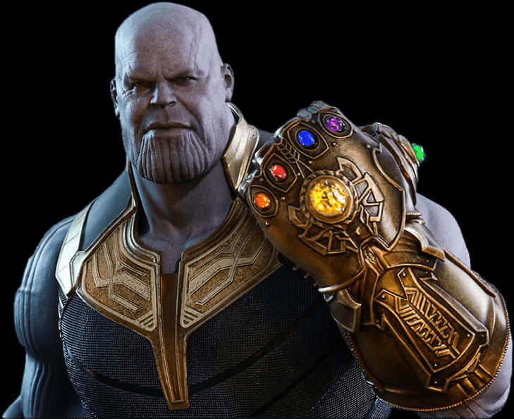 Thanos_with_ Infinity_ Gauntlet PNG Image