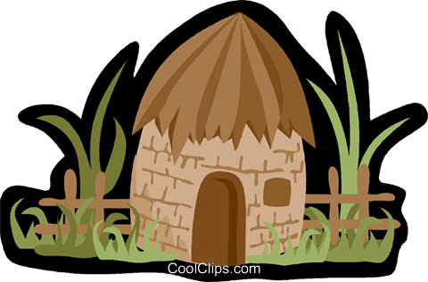 Thatched Roof Hut Clipart PNG Image