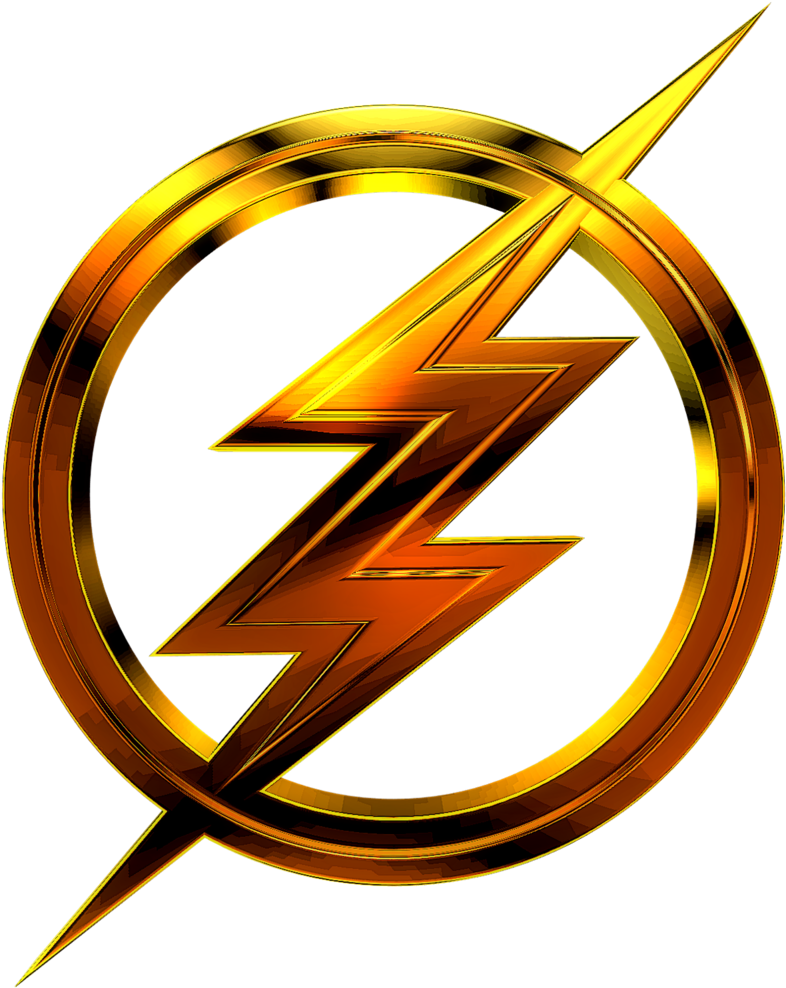 The Flash Golden Logo PNG Image