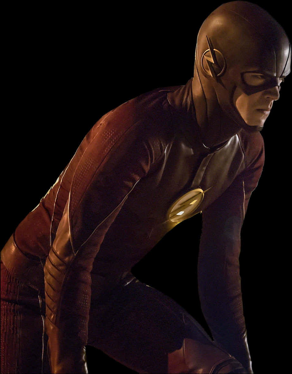 The_ Flash_in_ Action_ Pose PNG Image