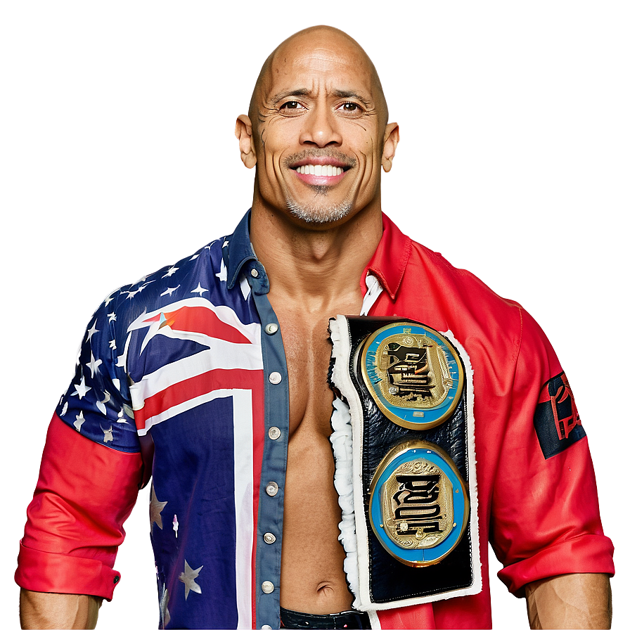 The Rock Holding Championship Png 10 PNG Image