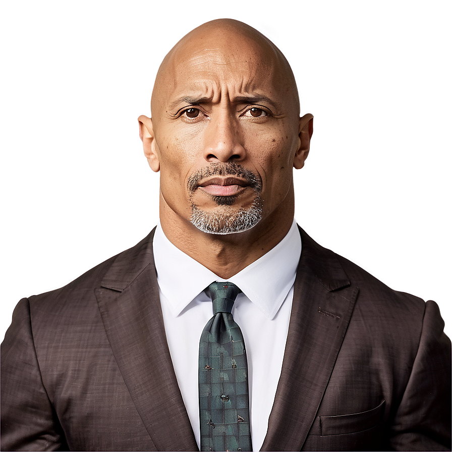 The Rock In Suit Png Epk PNG Image