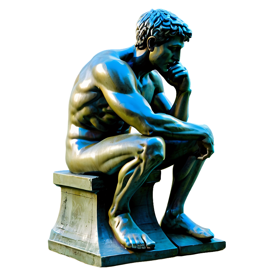 The Thinker Marble Sculpture Png 27 PNG Image