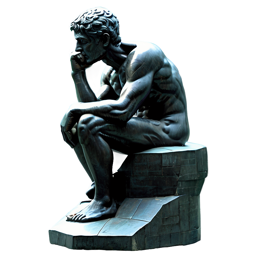 The Thinker Perspective View Png 13 PNG Image