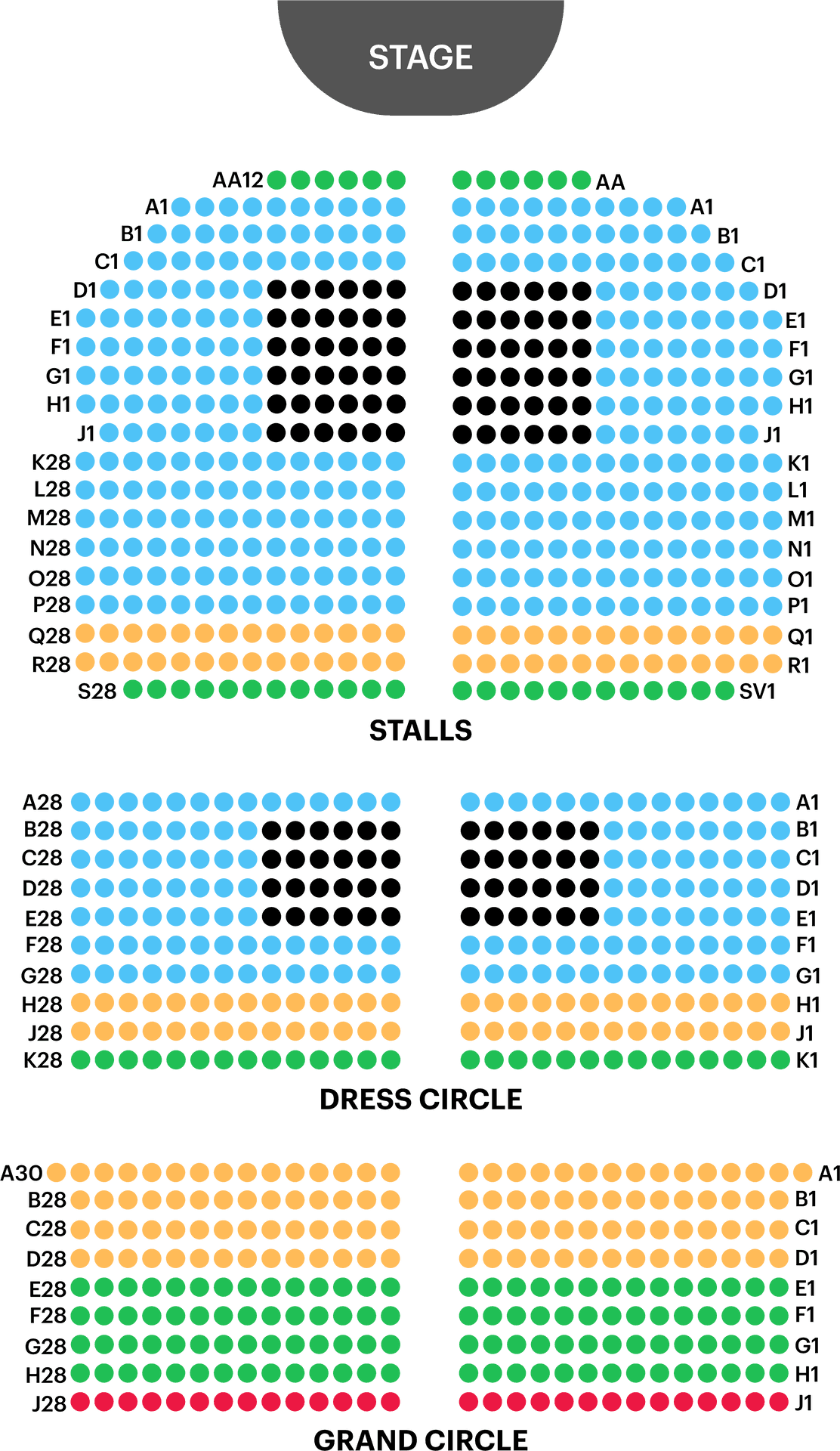 Theater Seating Chart PNG Image