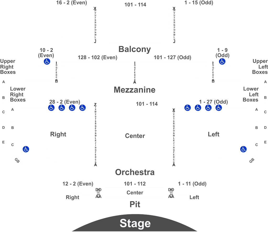 Theater Seating Chart Layout PNG Image