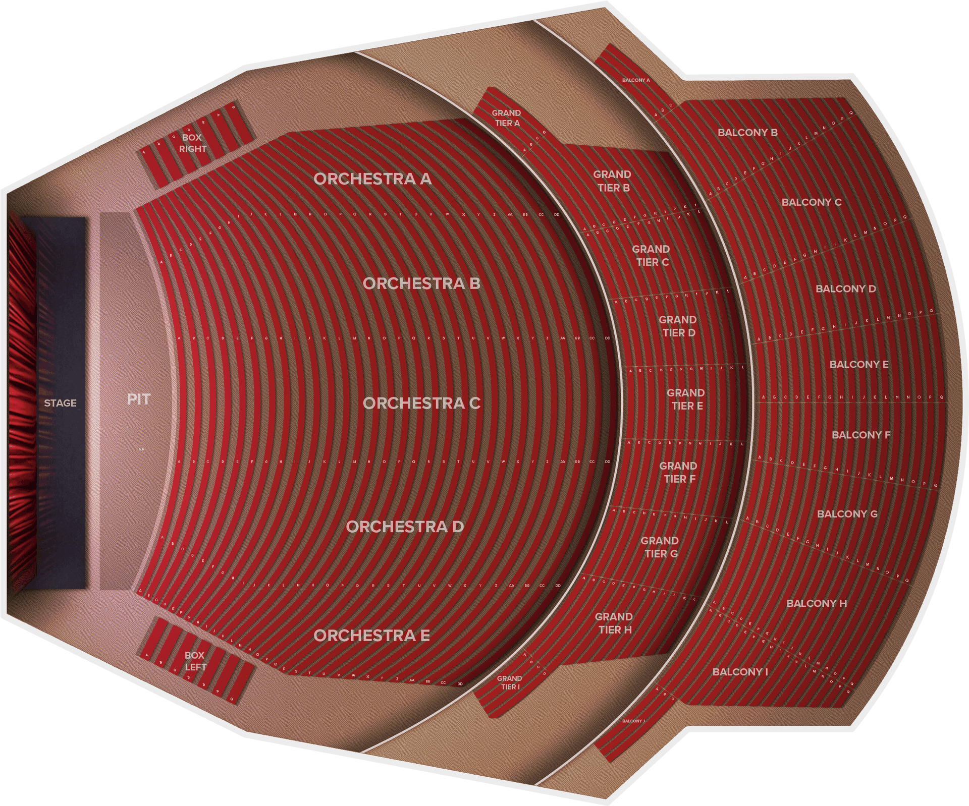 Theater Seating Chart Overview PNG Image