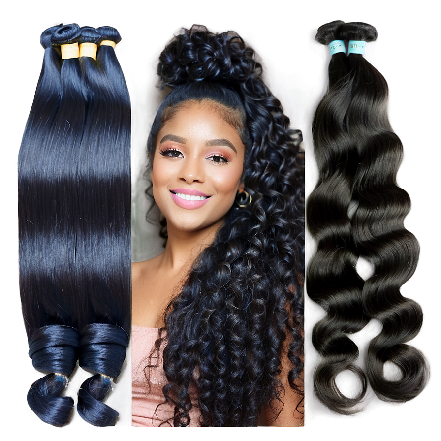 Thick Hair Bundles Png 06122024 PNG Image