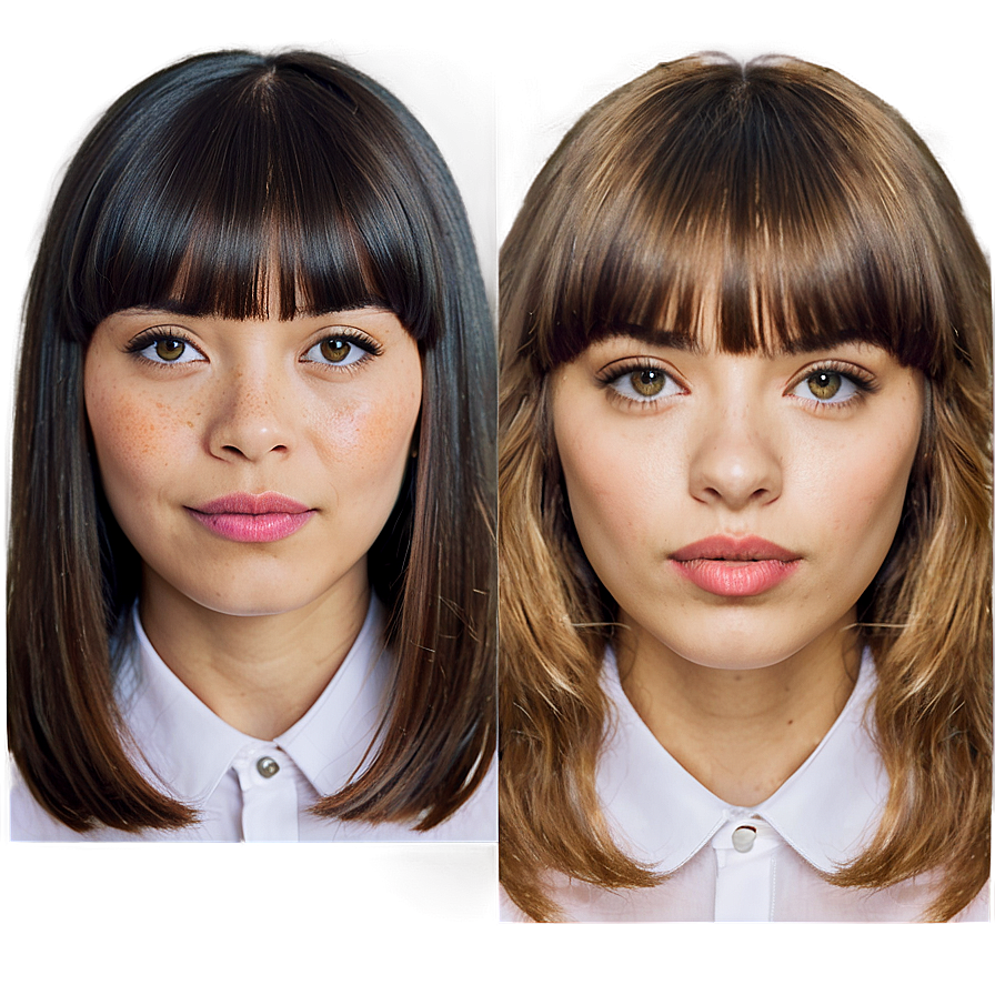 Thick Hair With Bangs Png Kwv PNG Image