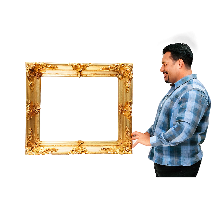 Thin Golden Frame Png 05252024 PNG Image