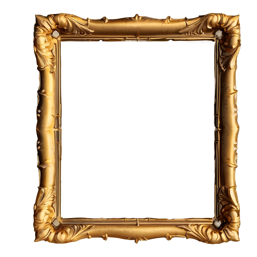 Thin Golden Frame Png Ybw97 PNG Image