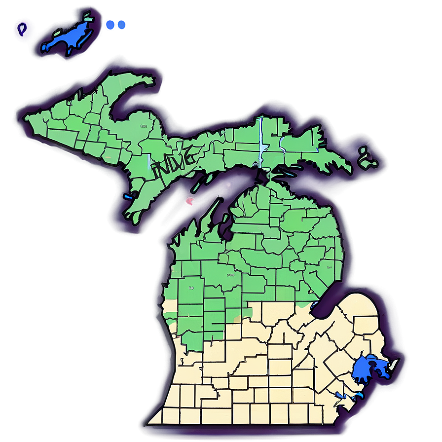 Thin Michigan Borderline Png 58 PNG Image