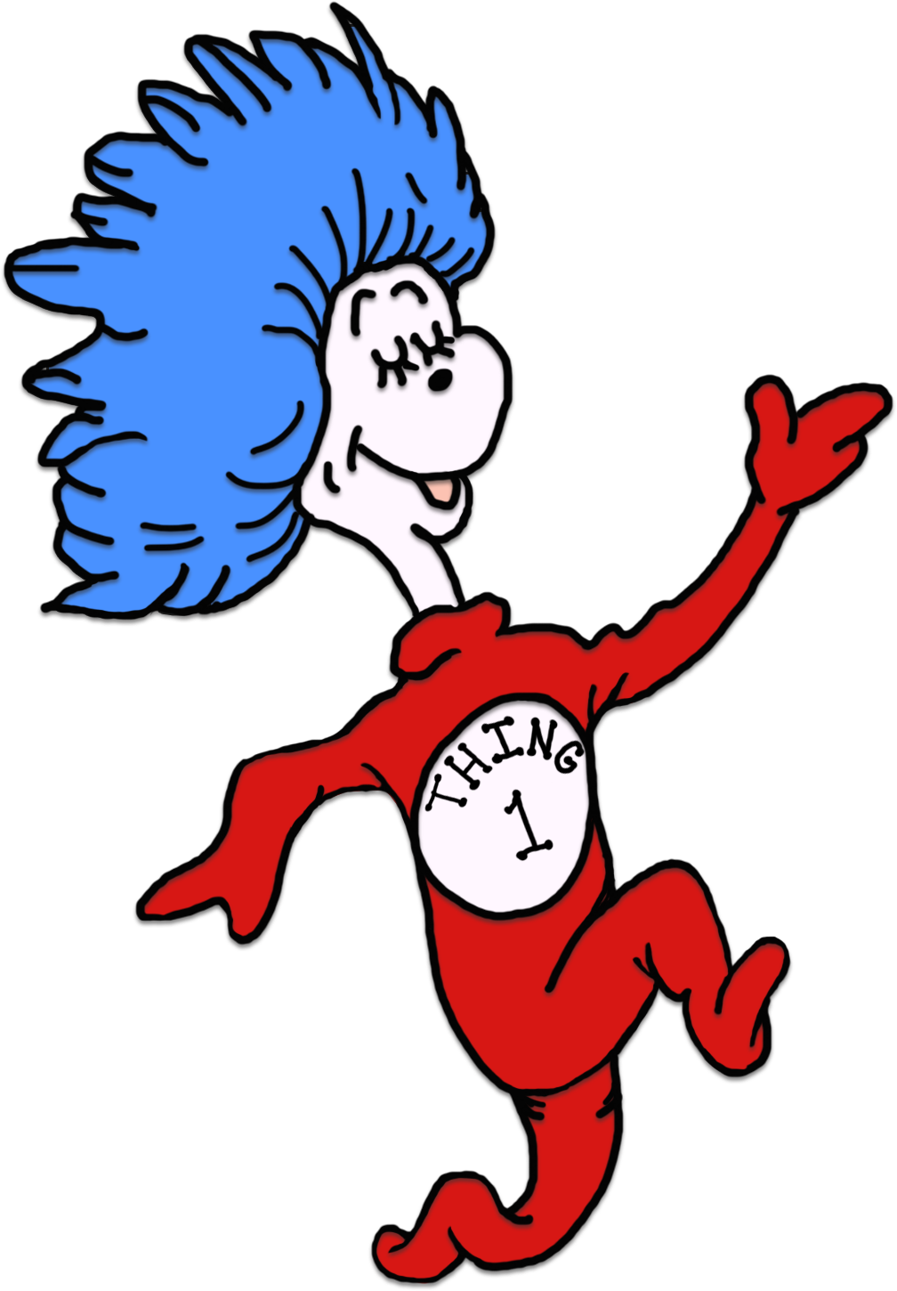 Thing1 Character Illustration PNG Image