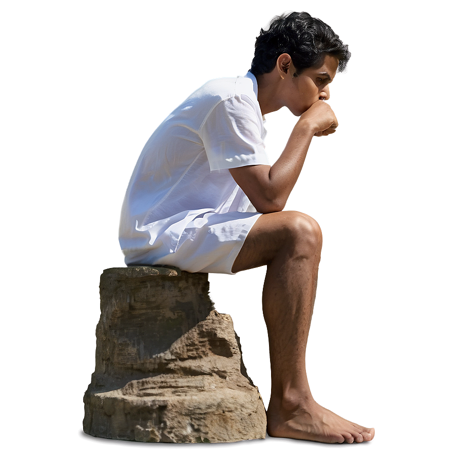 Thinker In Silence Png 06262024 PNG Image