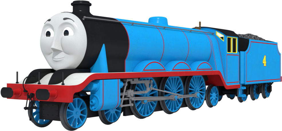 Thomas Friends Blue Engine Gordon Number4 PNG Image