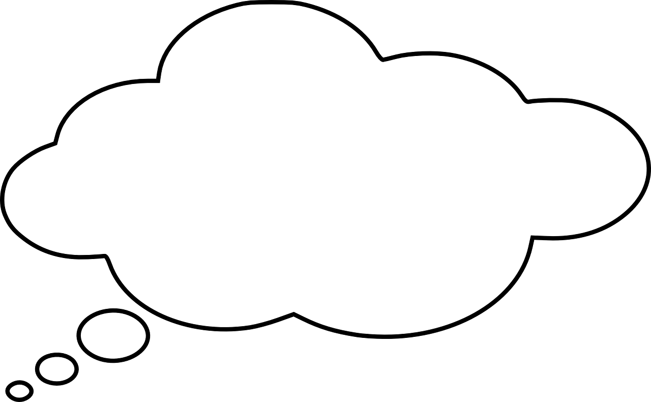 Thought Bubble Outline PNG Image