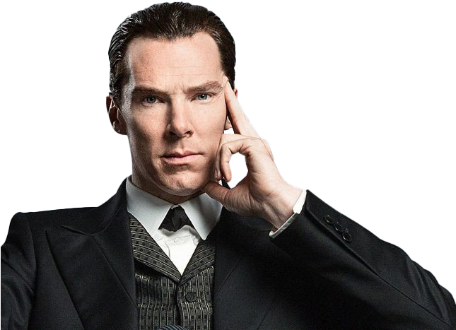 Thoughtful Detective Portrait PNG Image