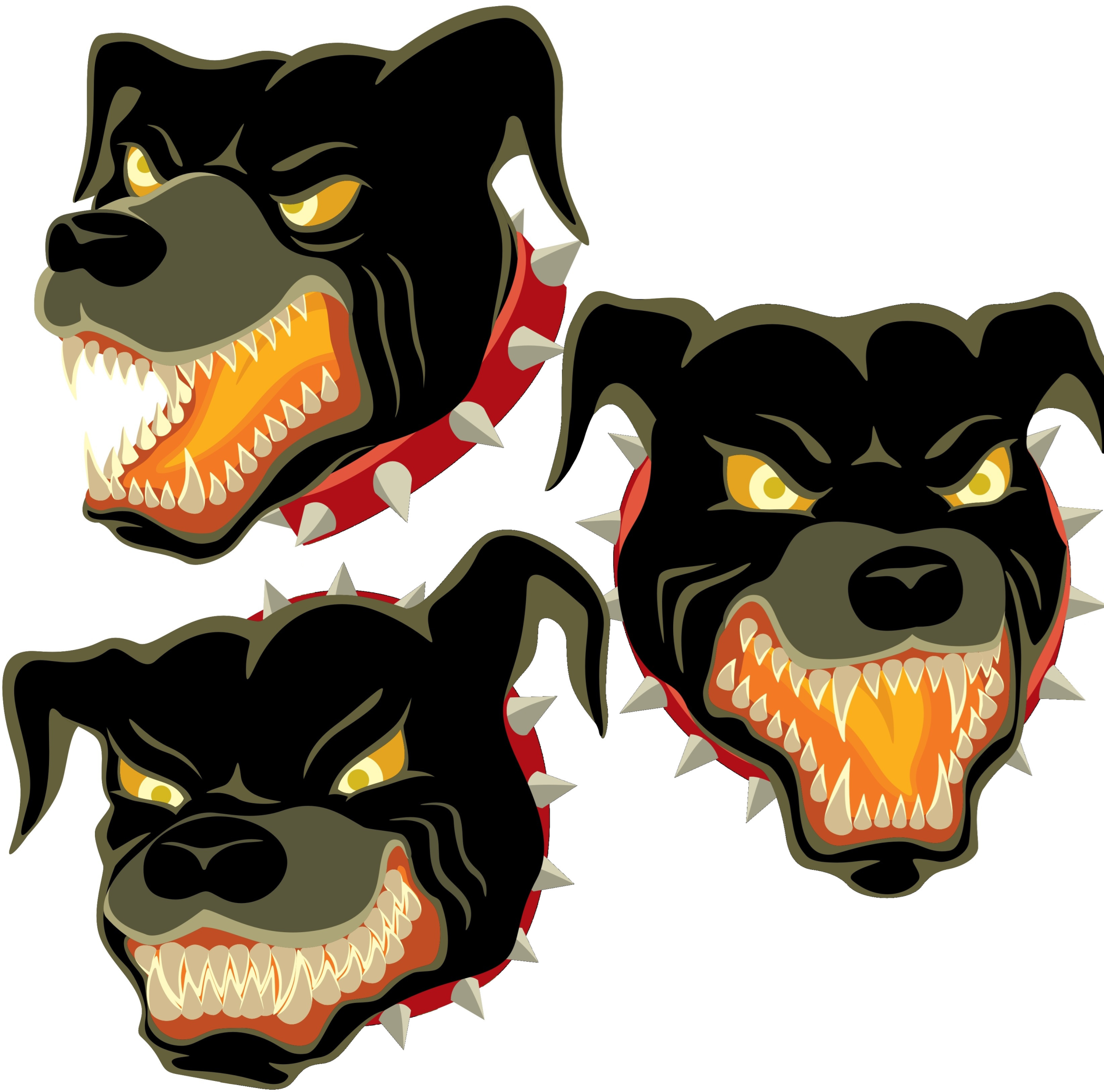 Three Headed Cerberus Cartoon PNG Image