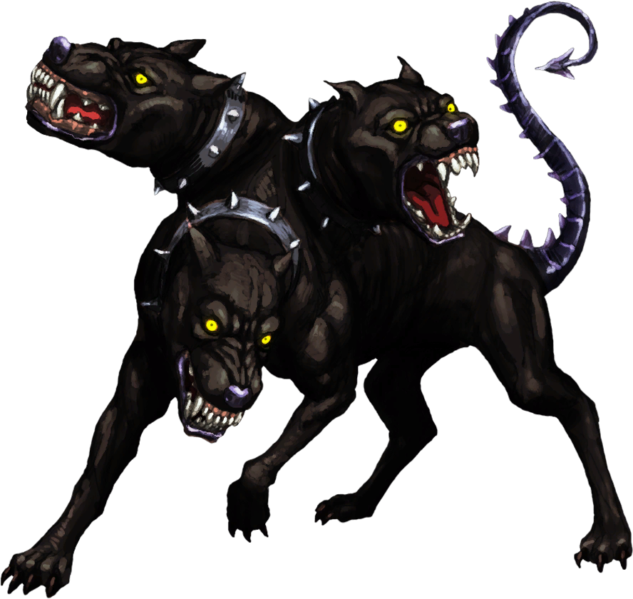 Three Headed Cerberus Illustration PNG Image