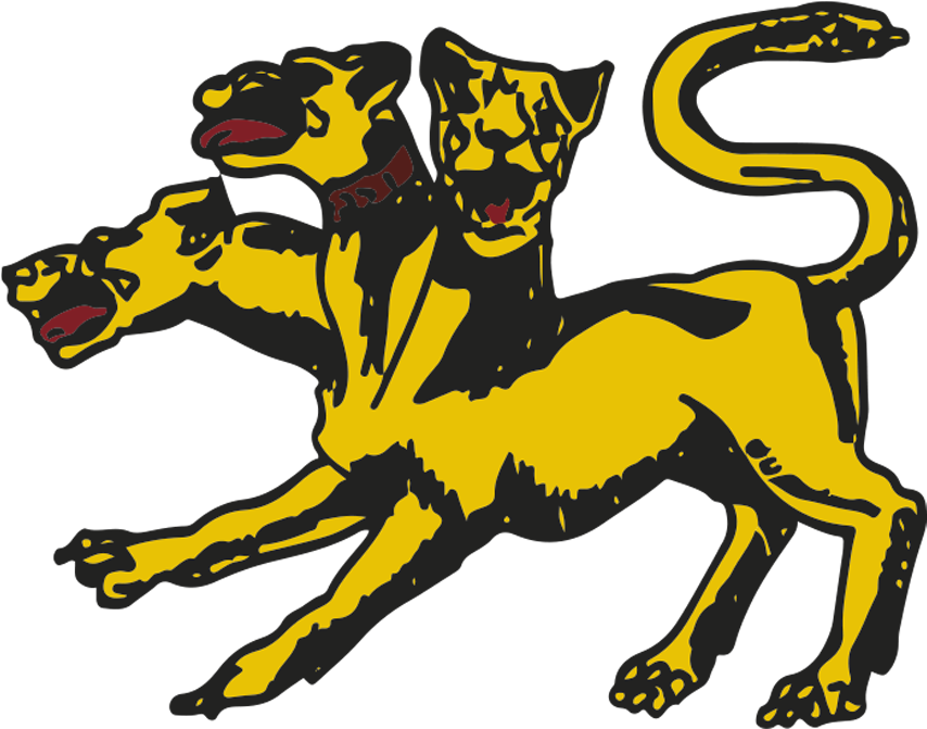 Three Headed Cerberus Illustration.png PNG Image