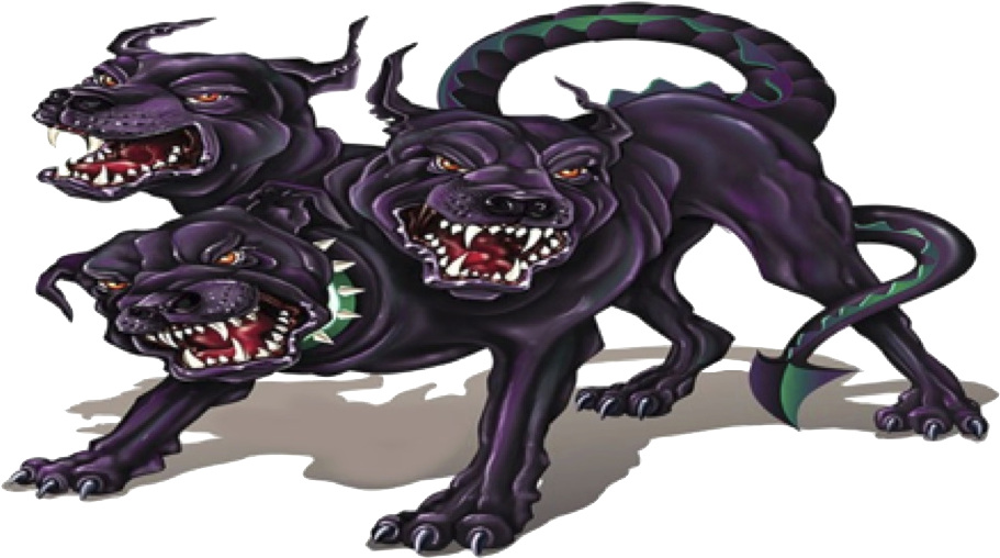 Three Headed Cerberus Mythical Guardian.png PNG Image