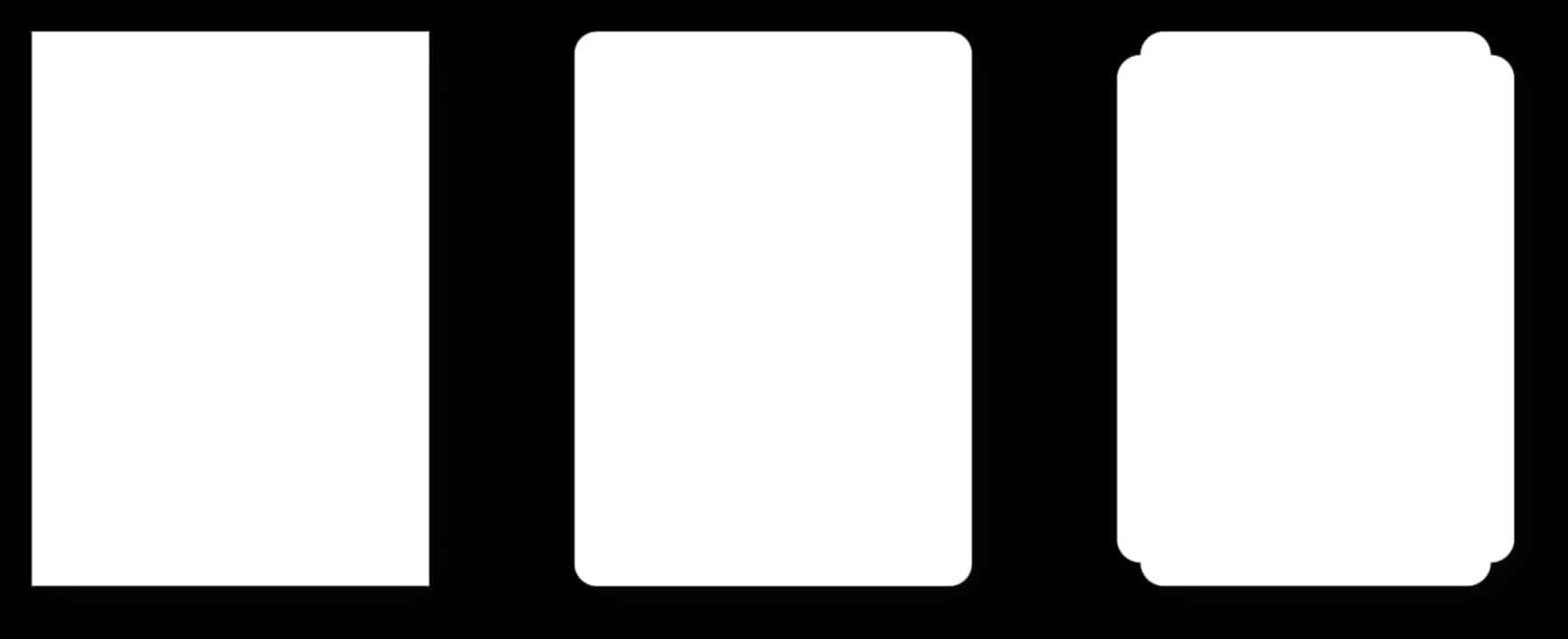 Three Rectangular Shapes Variations PNG Image