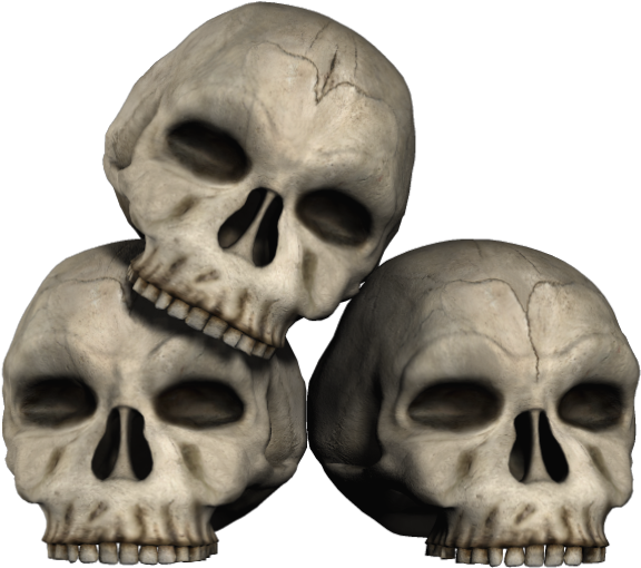 Three Skulls Transparent Background PNG Image