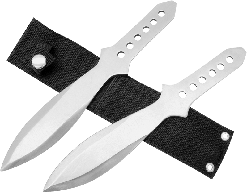 Throwing Kniveswith Black Sheath PNG Image