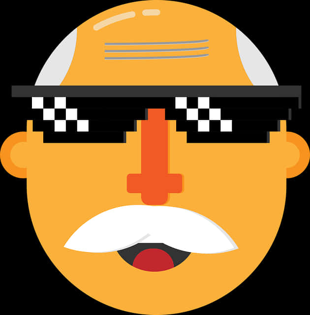 Thug Life Glasses Emoji PNG Image