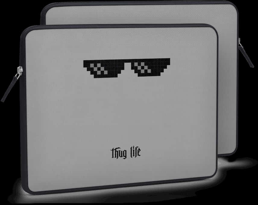 Thug Life Glasses Laptop Sleeve PNG Image