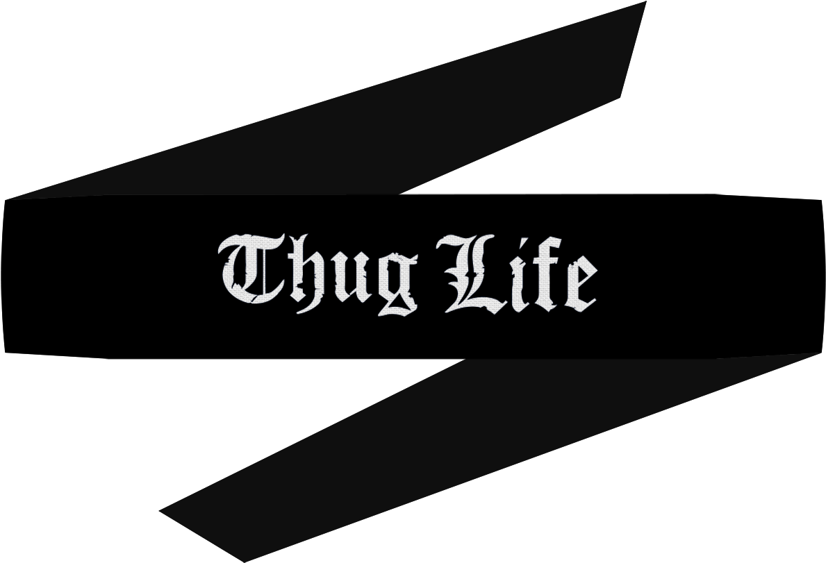 Thug Life Text Banner PNG Image