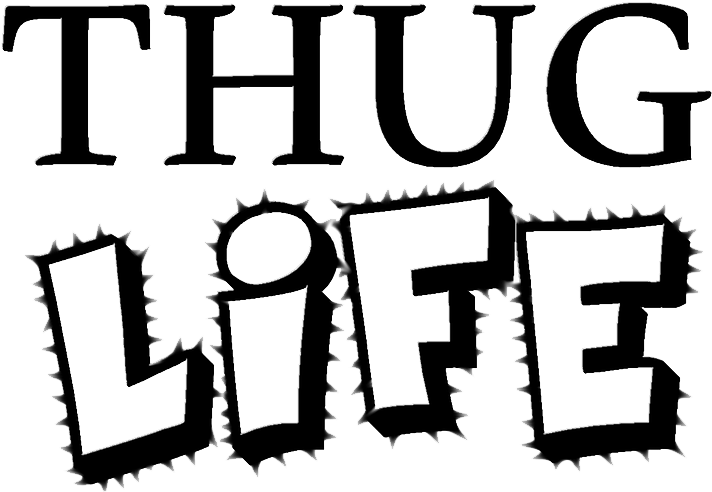 Thug Life Text Graphic PNG Image