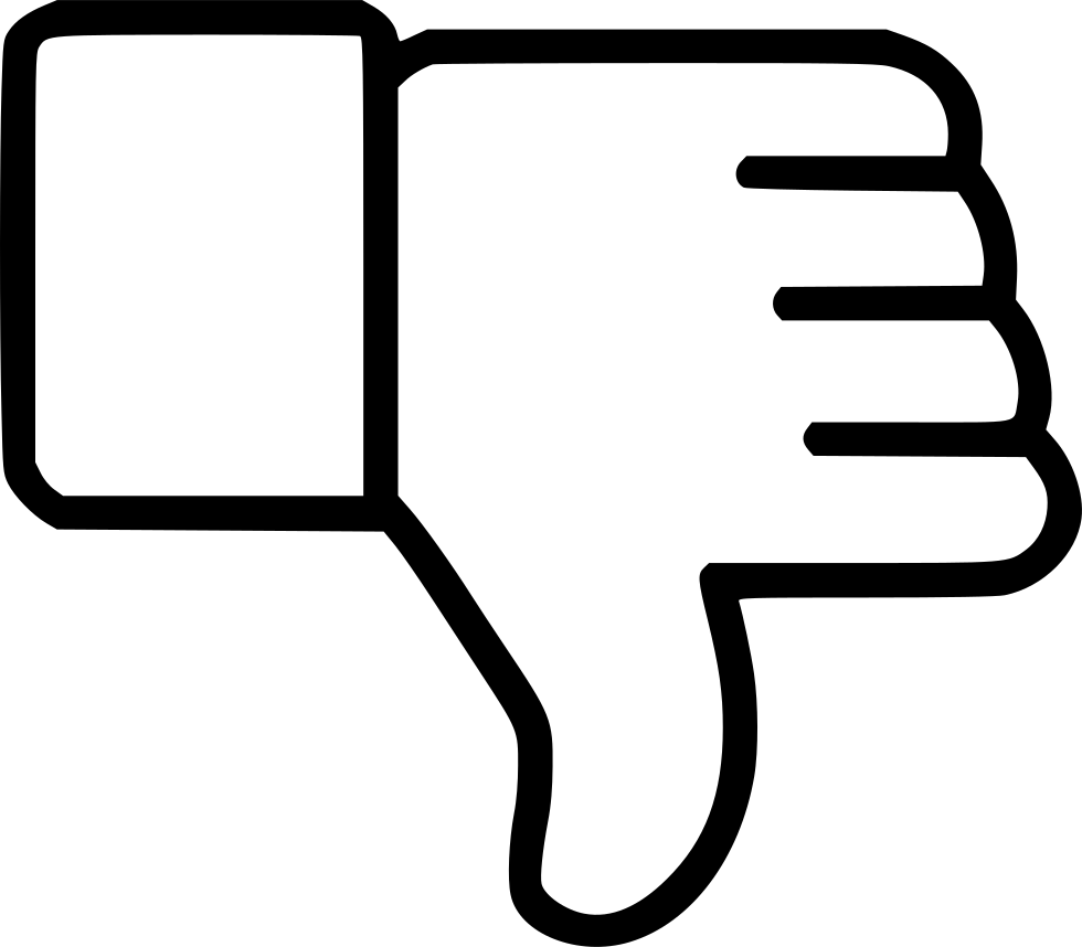 Thumbs Down Symbol PNG Image