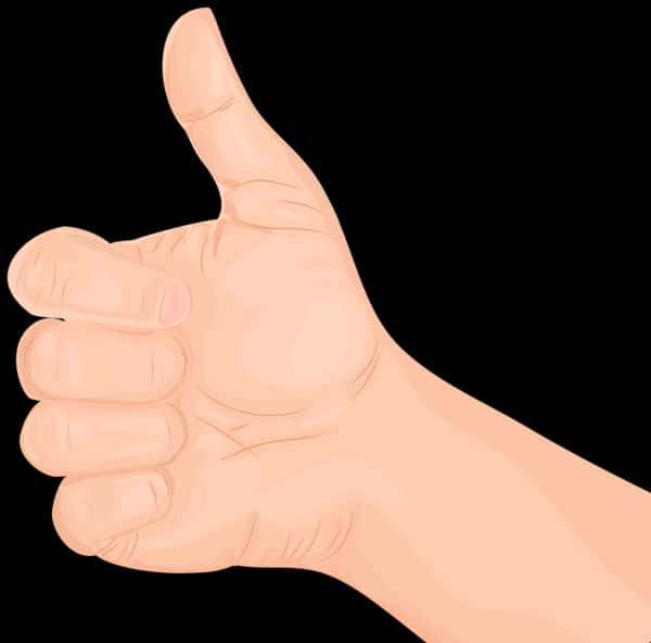 Thumbs Up Gesture Illustration PNG Image