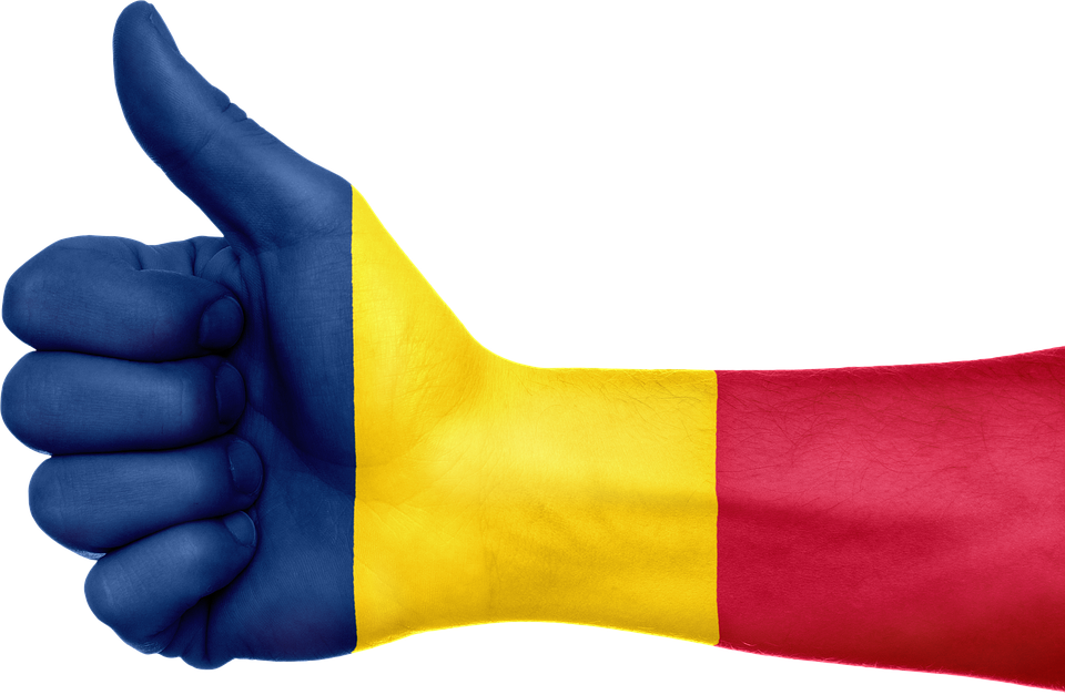 Thumbs Up Romania Flag PNG Image